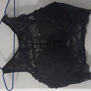 La Senza Black Lace Push-Up Bra in size 36D